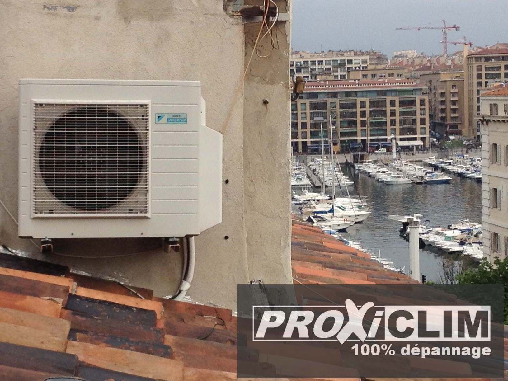 Réparation d'une climatisation réversible DAIKIN à Marseille