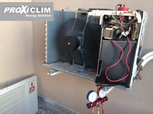 Changement d'un compresseur de clim MITSUBISHI ELECTRIC à marseille