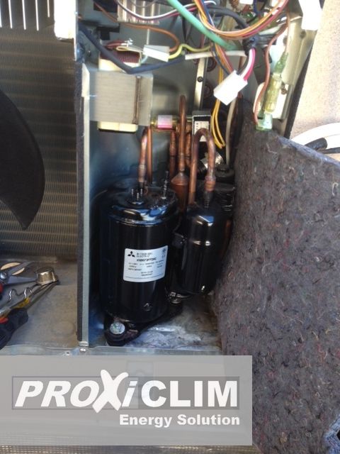 Changement d'un compresseur de climatisation SUZ25 MITSUBISHI à marseille